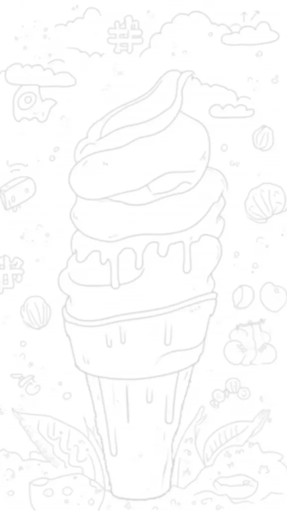 snow cone coloring page